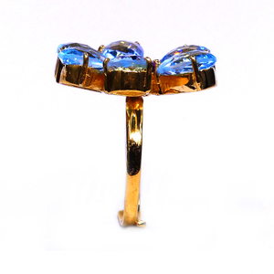 งานแต่งงาน925เงินสเตอร์ลิงเครื่องประดับเงินชุบสีฟ้าโทแพซพลอยอเมทิสต์แหวนผู้หญิง - Product Image 4