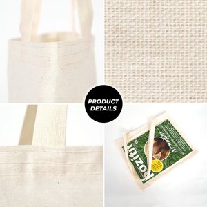 Cotton Shoulder Tote <b>Bag</b> 14 12 (35 30 Cm) Natural Blank Durable Recyclable for Food Advertising Heat Transfer <b>Medium</b> - Product Image 3