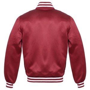Chaquetas de Béisbol Bordadas en Chenilla Satinada con Logotipo Personalizado, Chaqueta Universitaria Vintage para Hombre con Mangas de Satén - Product Image 3