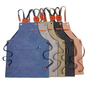 Promotional Custom Oil and Waterproof Canvas Restaurant Cooking Kitchen <b>Apron</b> Custom Logo <b>Garden</b> <b>Apron</b> - Product Image 3