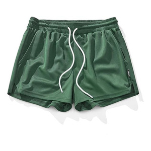 Pantalones Cortos Deportivos de Malla para Hombre, Cintura Media Elástica con Cordón, Antiarrugas, Secado Rápido, 100% Poliéster, Transpirables, OEM ODM - Product Image 6