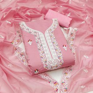 Cravate lourde pêche pour femme non cousue travail manuel banarasi Chanderi matériel de robe en soie - Product Image 3