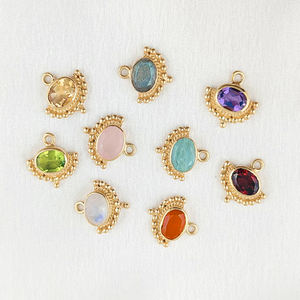 Pendentif Collet Tanzanite avec Plaqué Rhodium 8x6mm Forme Ovale Pierre Normale 18KGold Vermeil Sterling Silver Birthstone Charm - Product Image 2