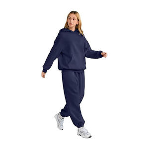 Sudaderas con capucha unisex personalizadas de alta calidad de peso pesado poliéster/algodón polar hombro caído jersey de gran tamaño ropa de calle de invierno - Product Image 4