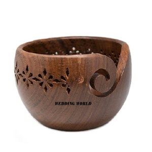 Bol à chocolat en bois de style moderne avec finition verte Forme ronde élégante classique pour les fêtes Nouveau bol à chocolat fantaisie - Product Image 6