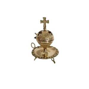 Brûleur Bakhoor en laiton fabriqué à la main avec poignée porte-encens traditionnel pour la prière à la maison et les cadeaux - Product Image 1