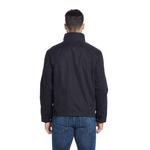 แจ็กเก็ตกันลมกันน้ำสำหรับผู้ใหญ่สีดำคอตั้งมีซิปแขนเสื้อกันลม - Product Image 2