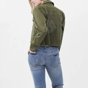 Fabrication en usine nouveauté veste en jean à manches longues pour adultes veste en jean personnalisée en gros - Product Image 4
