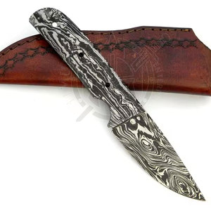 Kit de fabrication de couteaux de chasse et de camping en acier Damas de haute qualité, personnalisable, multifonctionnel, pour l'extérieur, garantie 3 ans - Product Image 4