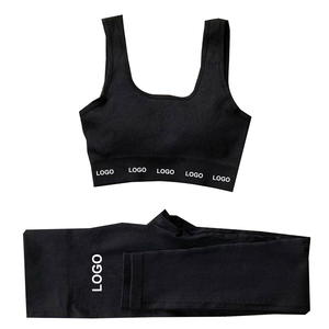 Vente en gros meilleure vente Nouveau design à la mode Ensemble de yoga pour femmes 2 pièces à dos nageur respirant Spandex/Nylon avant souple - Product Image 5
