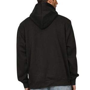 Sweat à capuche noir pour homme en coton molletonné, sweat-shirt à capuche décontracté, uni, streetwear, mode, fabricant en gros - Product Image 3