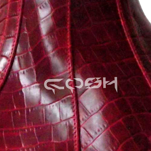 Corset de cou en cuir de crocodile rouge de qualité supérieure, nouveau design, tendance - Product Image 3