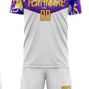 Vente en gros d'usine de maillots de football uniformes d'équipe à séchage rapide avec service OEM impression de nom personnalisé chemises de football français - Product Image 5