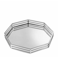 Plateau de rangement rond en laiton doré de luxe avec pieds, plateau décoratif pour la maison, accessoire de table, organisateur de bijoux, de parfums et de cosmétiques