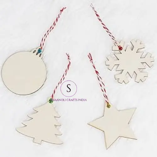 ブランクスノーフレーク親愛なる木のクリスマスMDFレーザーカット装飾DIY製品クリスマス木製装飾品