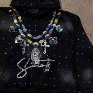 DTG printed hoodie custom digital artwork smooth <b>ink</b> finish soft cotton fleece fabric fashion streetwear design hoodie - Product Image 2