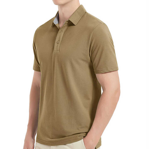 Motif uni élégant imprimé pour polos pour hommes grande taille été décontracté Streetwear à la mode tricoté grands vêtements pour hommes - Product Image 4