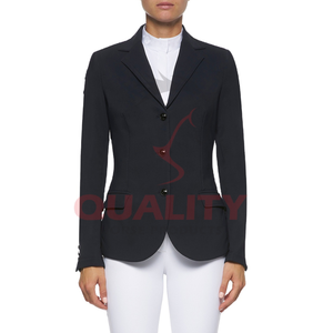 Elegante chaqueta de espectáculo de equitación para mujer construida con silueta ajustada tela transpirable ligera costuras reforzadas elegancia - Product Image 6