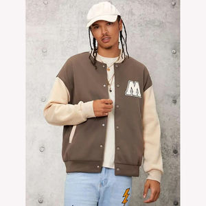 Veste universitaire personnalisée pour hommes avec corps en laine et manches brodées en chenille Vestes de baseball Letterman au tarif de gros - Product Image 6