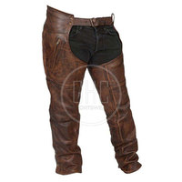 Meilleures ventes : Chaps western complets pour hommes, sur mesure, en cuir véritable professionnel, taille haute, fermeture à boutons, séchage rapide, confortables, pour l'équitation