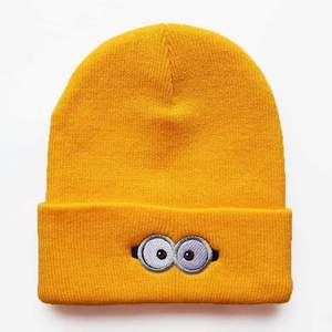 Customizable Stylish 100% Acrylic Adjustable Beanie Cap Cute Eye Embroidery Fashionable Street Style Winter Outdoor Travel Daily - Product Image 3