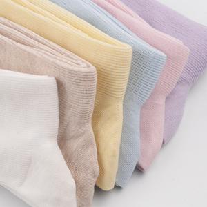 Calcetines de Algodón para Mujer - Calcetines Casuales Diarios de Vestir - Calcetines Básicos de Color Liso Coreanos con Diseño Acanalado - Calcetines Lisos para Mujer - Product Image 6