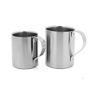 Taza de café de doble pared de acero inoxidable con mango de latón, taza de leche para el desayuno, hecha a mano, de gran tamaño - Product Image 5