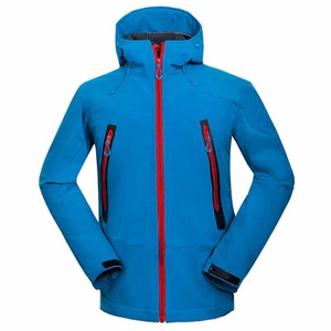 Nueva chaqueta suave logotipo personalizado ligero hombres Softshell con forro polar impermeable a prueba de viento chaqueta al aire libre - Product Image 3