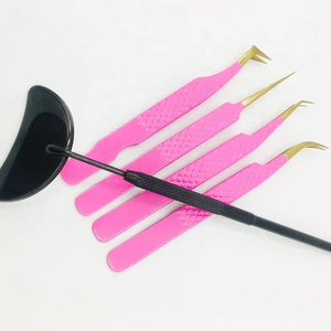 Private Label Professional Stainless Steel Anti-Static Precision Eyelash Extension Tweezers Lightweight Lash Tool 12-14cm - Product Image 5