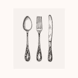 Nouveau personnaliser argent Antique poli couverts nourriture élégant en acier inoxydable avec poignée de concepteur en relief couverts couverts - Product Image 1