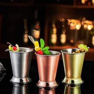 Copa Julep de menta de cobre sólido, accesorios para bebidas chapados en oro, opción económica - Product Image 3