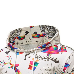 100% polyester blanchi Sublimation sweats à capuche pour hommes 2025 nouveauté 3D partout pull à capuche imprimé - Product Image 3