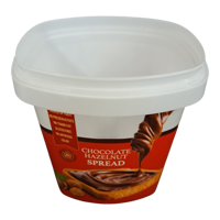 Seau en plastique de qualité alimentaire de 25 oz avec couvercles et poignée pour l'emballage des aliments, du fromage, de la crème glacée et du tabac, contenants personnalisés IML