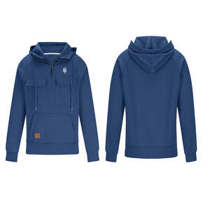 Men Quarter <b>Zip</b> Cargo Pullover Thermal <b>Hoodie</b>, Kangaroo <b>Pockets</b> <b>Hoodie</b> by Huzaifa Products Pay Pal Verified - Product Image 3