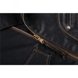 Chaqueta de cuero ajustada para hombre, chaqueta negra, chaquetas de cuero PU de moda británica de alta calidad para hombre - Product Image 3