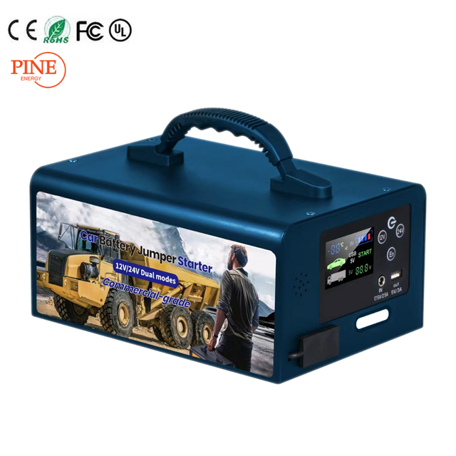 Portable 12V 24V Car Emergency Jump Starter Battery Booster Pack 6000A Peak Current LED Light for Truck and Diesel Engine