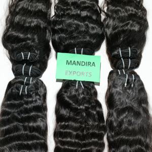 ผมต่อจากผมมนุษย์บริสุทธิ์ผมลอนธรรมชาติสีดำทรงหลวมยาวถึง100% - Product Image 4