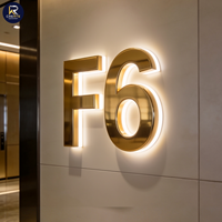 Plaques de numéros de maison LED personnalisables avec étanchéité IP65 pour entreprises, hôtels, appartements - Numéros en métal avec code QR pour extérieur