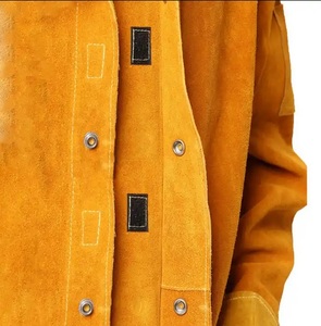 Veste anti-chaleur pour hommes de qualité supérieure, résistante, en cuir de vachette pleine fleur, réfléchissante, pour soudeurs, Farsana Exports, logo personnalisé - Product Image 4
