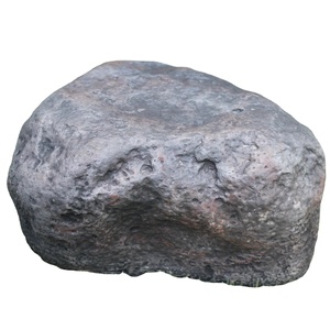 Île en pierre de fibre de verre artistique FRP à texture naturelle grise, forme irrégulière, design moderne, 300x200x145mm, pour usage extérieur - Product Image 1