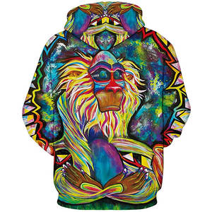 Winter Thermal Pullover <b>Hoodie</b> Unisex 100% Cotton <b>Fleece</b> Fabric <b>Lined</b> Front Logo Discharge Printed Customizable Design - Product Image 2