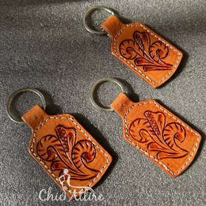 พวงกุญแจหนังแท้คุณภาพสูงลายเครื่องมือน่ารักพวงกุญแจหนังแท้สำหรับทุกเพศ - Product Image 1