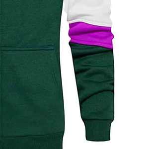 Sudadera con Capucha para Hombre, Diseño Color Block con Cordón, Estilo Patchwork en Contraste, Manga Larga, Informal - Product Image 6