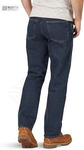 Jeans de Mezclilla Azul Sólido para Hombre, Estilo Informal y Formal de Negocios, Corte Recto y Ajustado, Transpirables, Servicio OEM, Estilo Hip Hop, Primavera-Otoño - Product Image 2