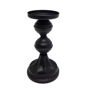 Soporte de vela de Metal de hierro negro de diseñador personalizado de Venta caliente para decoración del hogar adorno de Festival de Navidad hecho a mano para - Product Image 4