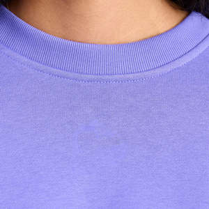 Sudaderas con capucha de color púrpura claro para mujer, sudaderas lisas de algodón de gran tamaño con cuello redondo, sudaderas informales de Invierno para mujer - Product Image 5