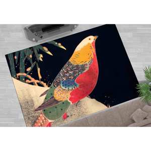 <b>Japanese</b> Art Bird Rug, <b>Printed</b> Rug, Animal Stair Area Rug, Personalized Living Room Rug,Chenille Rug - Product Image 2