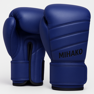 Gants de kickboxing en cuir de vachette 16oz Sanda avec logo personnalisé avec dragonne réglable pour le combat d'arts martiaux - Product Image 4