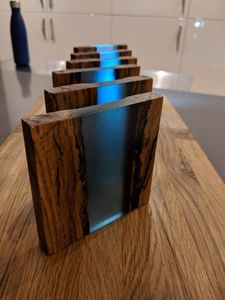 ชุดจานรองแก้วอีพ็อกซี่เรซินอีพ็อกซี่ทรงกลมตกแต่งด้วยงานฝีมือบ้าน - Product Image 4