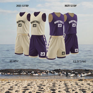 Maillot de basket-ball réversible personnalisable pour hommes 2026, 100 % polyester, respirant, ensemble d'uniformes d'entraînement, taille plus - Product Image 1